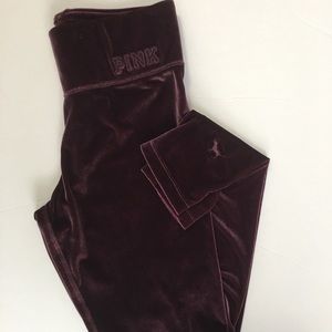Pink Victoria secret velvet leggings